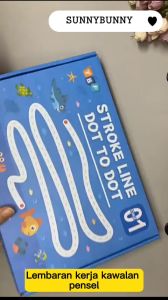 SUNNYBUNNY Pencil Control Training Busy Book | Tracing Activities for Kids 3 Years Old | Early Education & Motor Skills Development Buku Lorek Garisan Kawalan Pensel 铅笔控制训练