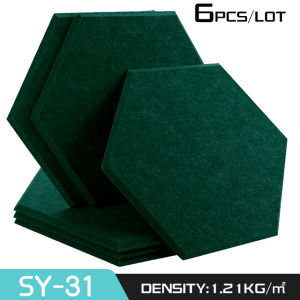 Sound Proof Wall Panels 6Pcs Hexagon Pared Self-adhesive Acoustic Panel Home Decorative For Living Room Bedroom Nursery Studio
