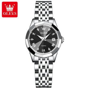 OLEVS | OLEVS Wew Elegance Watch For Women Stainless Steel Calendar Sports Watch Luxury Luminous Diamond Quartz Ladies Watches Relojes