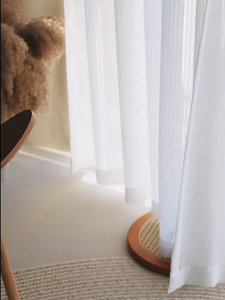 Tirai Tipis Putih Window Day Curtain Langsir Nipis Breathable Snow White Sheer Curtain With HOOK/RING