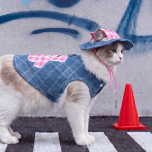 hipidog | Spring Summer Light Jeans Vest with Leash Clip and Shedding Control Pet Clothes