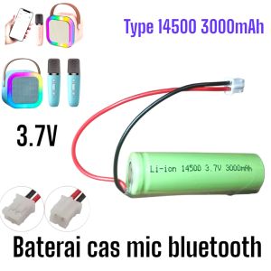 Baterai cas mic bluetooth type 14500 3000mAh awet tahan lama..