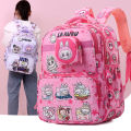 New cartoon large capacity school bag Labubu first, second and third grade primary school students w. 