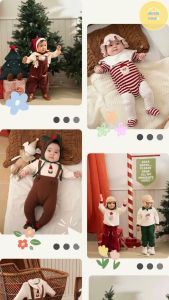 NOUS Premium Bộ sưu tập NOEL 2024 Quần áo thời trang cao cấp bộ rời và bodysuit cho bé trai bé gái