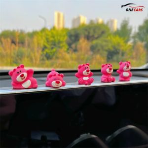 Set 5 Gấu Dâu Lotso Mini Trang Trí Decor Màn Hình Taplo Xe Dễ Thương