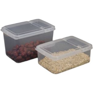 Hộp Đựng Thức Ăn Bằng Nhựa Có Nắp Đậy Nửa Mở Hộp Đựng Thực Phẩm Tủ Lạnh Hộp Đựng Đồ Dùng Gia Đình Kiểu Trung Quốc Đơn Sắc