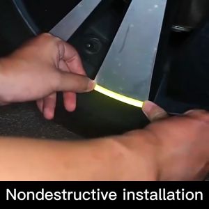 [Super Terang] Stiker Pelek Roda Mobil Motor Sepeda Stiker Reflekti 20Biji Untuk Keselamatan Berkendara di Malam