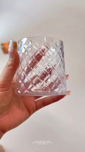 ⚑Colored Acrylic Diamond Embossed Glasses Rhombus Embossed Tumbler for Cocktail Water