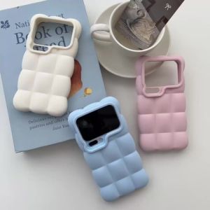 Cute 3D Puff Cloud Silicone Phone Case For Xiaomi 17 Pro Max 17 15 14 Pro 15 14 Shockproof Soft Back Protective Cover For Girls