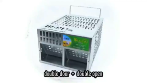 【Original+24hours delivery】Humane Mouse Trap - Galvanized Steel Double-Door Live Catch Cage for Indoor/Outdoor Use (30x19x13cm)