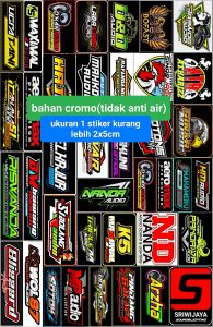 STIKER SOUNDSYSTEM / STIKER PACK ISI 38 BIJI BAHAN CROMO