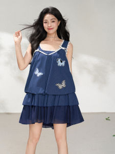 KEIKO | Đầm Nghệ Thuật Đắp Vải Ngọt Ngào Phong Cách Retro Không Tay A-line
