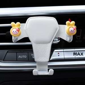 MONLEYTA | Car Vent Mount Phone Holder Creative Cute Navigation Stand Fixed Support Frame For Mobile Phones Vehicle Air Outlet Clamp