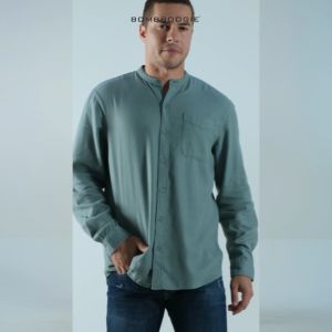 Bombboogie Kemeja Koko Pria Makata Sage Green 24921B5SA