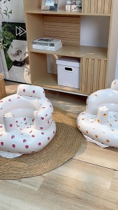 Inflatable Baby Sofa Chair With Foam Kids Learn To Sit Chair Soft Seat PVC Foldable Baby Bath Learning Seat Chair For Kids