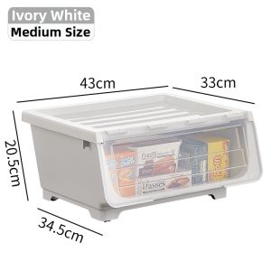 Transparent Front-Opening Storage Box Toy Organizer