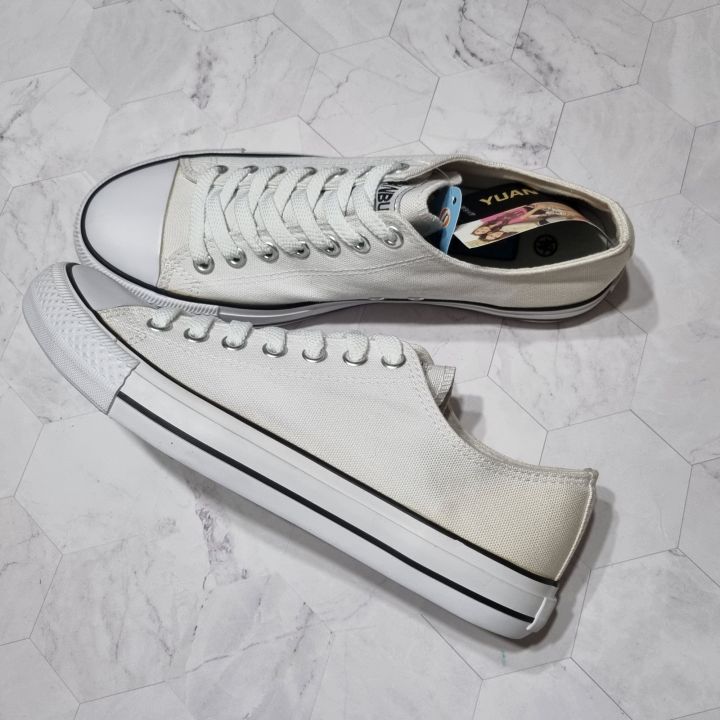 Advan Shoes X YuanBu Low Cut Low Top Canvas White Men's Sporty Sneakers  Shoelaces