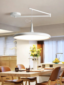 HUIPU ZHAOMING | French Mid Century Cream Style Flying Saucer Swivel Adjustable Eye-protection Chandelier