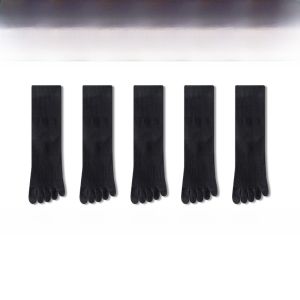 Miiow | Antibacterial Sweat Absorbent Womens Mid-Calf Five-Finger Cotton Socks Anti-Odor Comfortable Breathable Toe Separators