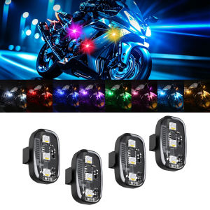 KEVANLY | Motorcycle RGB LED Strobe Lights With Remote Control LED Flash Wireless Light Warning Lights for Car Bicycle Motorcycle