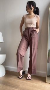 MIA Celana Panjang Kerja Wanita - Loose Pants High Waist - Kulot Kantor Polos