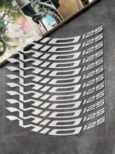 For MIO 125 MIO125 Reflective Motorcycle Wheel Hub Stickers SET Moto Bike Scooter Rim Strip Tape Vinyl Decals Accessories