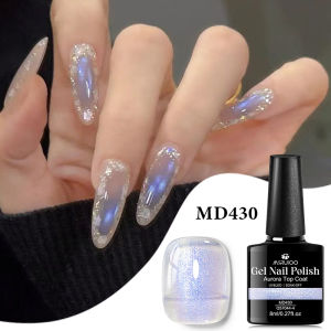 8ml Aurora Top Coat DIY Nail Art Supplies Gel for Manicure Design UV LED Soak Off Long Lasting Varnish Perfect for Home Salon