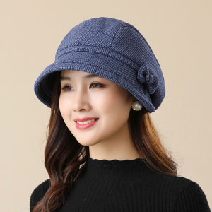 Mũ Beret Vành Ngắn Thanh Lịch Dành Cho Nữ Có Nơ Thu Đông Mũ Len Sành Điệu Ấm Áp Thông Thường Mũ Nón Quà Tặng Của Mẹ