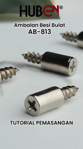 10 X HUBEN AB-813 AMBALAN BESI BULAT NICKEL - Shelf Support Fitting Small Pack Fitting Furniture Hardware