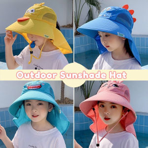 Summer Children Sun Hat Kids Outdoor Neck Ear Cover Anti UV Protection Beach Caps Kids Boy Girl Travel Supplies