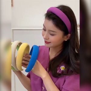 Gratis Ongkir - Bando Kain Tebal Wanita Korea / Bandana Nagita Lembut / Headband Cloud Polos Lebar