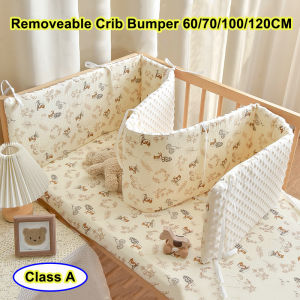 Removeable Crib Protector Cotton Baby Bed Surround Bumper Cartoon Anti-collision Safety Rail Fence