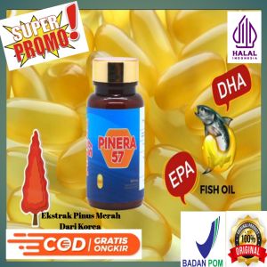 PINERA57 ORIGINAL 1 BOX OBAT STROKE KOLESTEROL DIABETES JANTUNG ASAM URAT ASAMLAMBUNG PINERA 57 ASLI