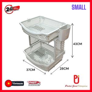Rak Pinggan 2 Tingkat/Rak Pinggan Plastik/ Plastic Dish Rack