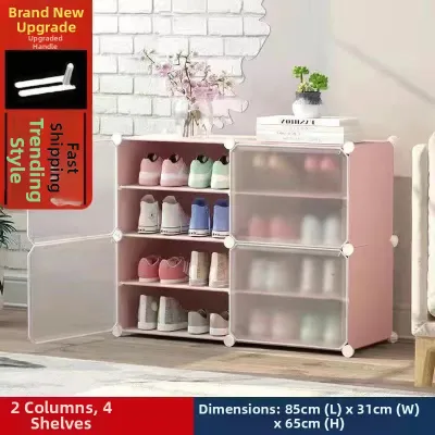 Modern Simple Multi-layer Shoe Rack Indoor Door Entry Small Size Plastic Material Easy Installation for Rent House Entrance Cabinet