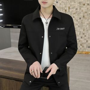 ROMON | แจ็คเก็ตผู้ชาย Romon ทรงปกติ ป้องกันลม ปกคอกลม แขนยาว ทรงหลวม แจ็คเก็ตสั้น แจ็คเก็ตแบบลำลอง ฤดูใบไม้ผลิและฤดูใบไม้ร่วง