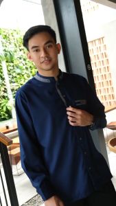 Koko lebaran pria lengan panjang remaja dewasa tebal kemko kurta lebaran