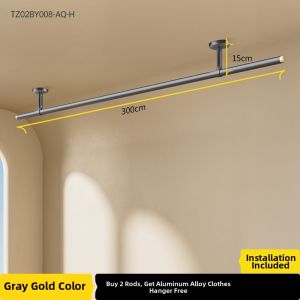 BIREN | Fixed Mount Aluminum Clothes Hanger Bar