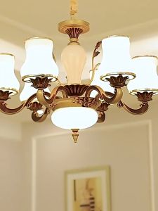 Ceiling Lights โคมระย้า Citrine โคมระย้าคอนติเนนตัลที่ใช้ในห้องนั่งเล่น ห้องรับประทานอาหาร ห้องนอน ห้องทํางาน ห้องประชุมและบันไดทางเดิน