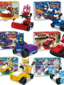 Sonic The Hedgehog Buildable Car Toy 8 in 1 Kit