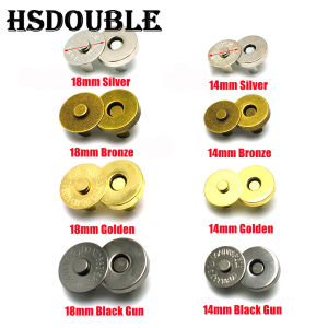 Magnetic Snap Fasteners Clasps Buttons Handbag Purse Wallet Craft Bags Parts Accessories 14mm 18mm
