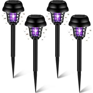 JOYINLED Solar Bug Zapper Waterproof Outdoor Mosquito Zapper Mosquito Killer Lamp Bug Repellent Lamp for Outdoor Garden Patio