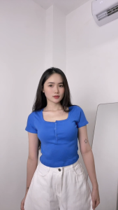 ÁO VUÔNG NÚT thun nữ tay ngắn chất cotton mịn [NHẮN SHOP TƯ VẤN SIZE]_TREND TREND STORE