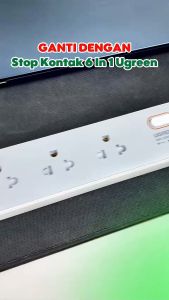 UGREEN Power Strip 6 IN 1 Stop Kontak + Adapter 30W USB A TYPE C Fast Charging 15143