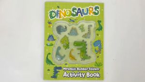 Dinosaurs Metallic Bubble Stickers Activity Book With Fun Mazes Dot to Dot Word Search & More