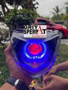 Lampu depan smash titan custome biled billed