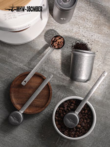 Stainless Steel Long Handle Coffee Spoon MHW-3BOMBER Bomber Plane Design 8g Quantitative Spoon for Matcha Powder And Cocoa Powder