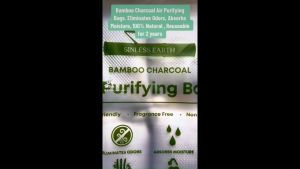 Premium Bamboo Charcoal Air Purifying Bags | Reusable Odor & Moisture Absorber with S Hooks for Home Car & Closet