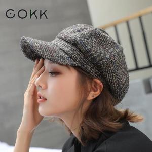 Autumn Winter Newsboy Cap Fashion Hats for Women Female Winter Painter Cap Visor Travel Beret Thick Warm Vintage Bonnet