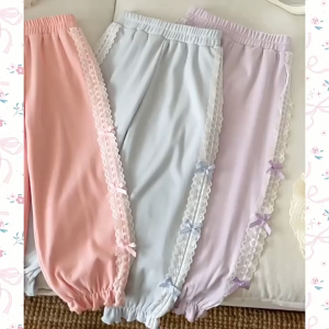 2026 Korean Version Trousers Loose Lace Girl Baby New Style Outer Wear Girl Pants Spring Autumn